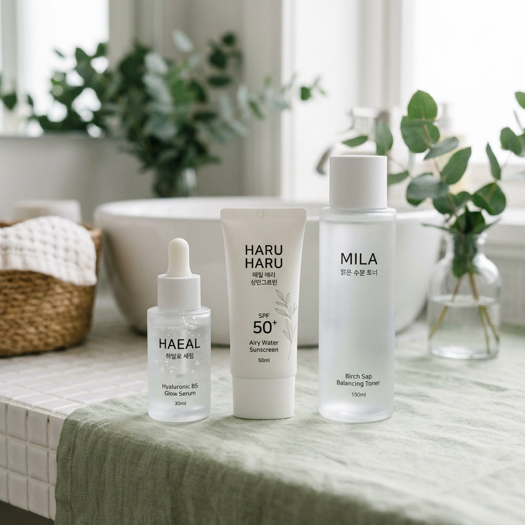 Olive Young K-Beauty Skincare Display and Duty Free Checkout